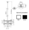 Obrázek Držák Tv na strop Fiber Mounts T560 -  Bílý