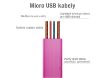Obrázek AVACOM MIC-40P kabel USB - Micro USB, 40cm, růžová