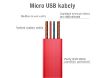 Obrázek AVACOM MIC-40R kabel USB - Micro USB, 40cm, červená