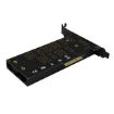 Obrázek AXAGON PCEM2-DC, PCIe x4 - M.2 NVMe M-key + SATA B-key slot adaptér, chladič, LP