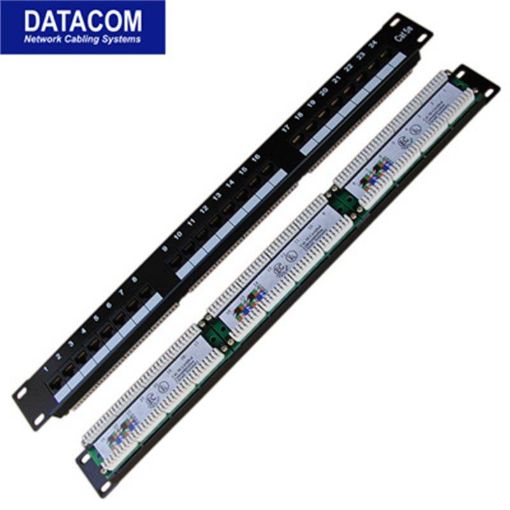 Obrázek DATACOM Patch panel 24x RJ-45, Cat5e UTP,1U,19" LSA