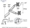 Obrázek Profesionální kancelářský držák LCD monitoru Fiber Mounts F85A