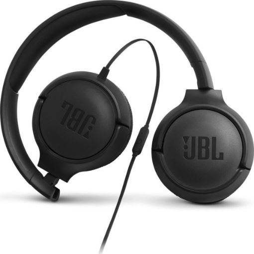 Obrázek JBL sluchátka TUNE500 32mm měnič, 20Hz-20kHZ, 16H, BLK