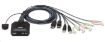 Obrázek ATEN 2-port DisplayPort KVM s kabelovým přepínačem, audio