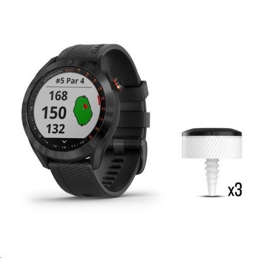 Obrázek Garmin Golfové GPS hodinky Approach S40 Black, CT10 Bundle