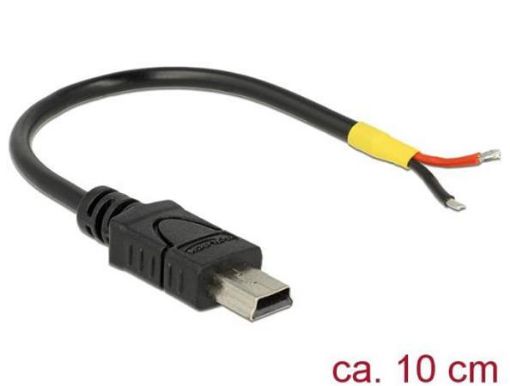 Obrázek Delock Kabel USB 2.0 Mini-B samec > 2 x dráty bez konektoru 10 cm Raspberry Pi