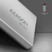 Obrázek AXAGON EEM2-U3C, USB-C 3.2 Gen 1 - M.2 SATA SSD kovový box, délka 42 až 80 mm