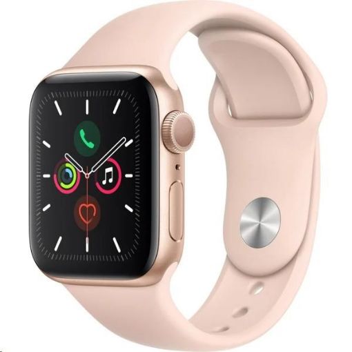 Obrázek APPLE Watch Series 5 GPS, 44mm Gold Aluminium Case with Pink Sand Sport Band - S/M & M/L