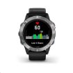 Obrázek Garmin GPS sportovní hodinky fenix6 Glass, Silver/Black Band