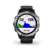 Obrázek Garmin GPS sportovní hodinky fenix6 Glass, Silver/Black Band