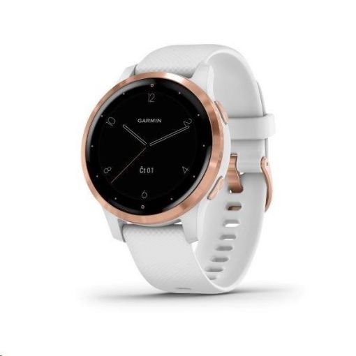 Obrázek Garmin monitorovací náramek a hodinky vívoactive4S RoseGold/White Band