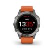 Obrázek Garmin GPS sportovní hodinky fenix6S PRO Sapphire, Titanium - Orange Band (MAP/Music)