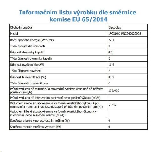 Obrázek ELECTROLUX LFC319X DIGESTOŘ KOMÍNOVÁ