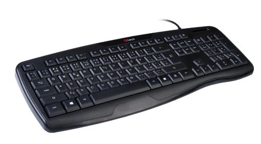 Obrázek C-TECH Klávesnice KB-107 USB, ERGO,  černá, CZ/SK