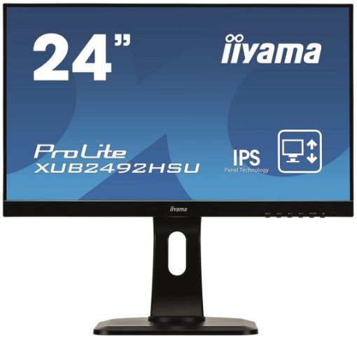 Obrázek iiyama 24" LCD XUB2492HSU-B1 -IPS, 5ms, 250cd/m2, 1000:1 (5M:1 ACR), DP, USB hub, HDMI, repro, pivot