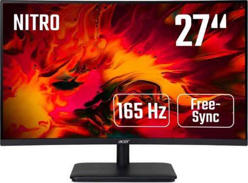 Obrázek Acer LCD ED270RPbiipx 27” VA LED Curved 1920x1080@165Hz / 5ms / 100M:1 / 250 nits / 2xHDMI, DP, AudioOut, VESA / Black