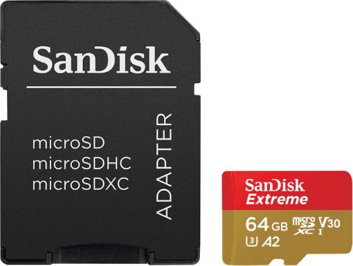 Obrázek SanDisk Extreme microSDXC 64GB 160MB/s + adaptér