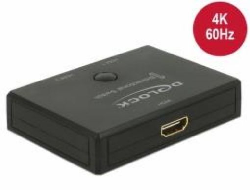 Obrázek Delock HDMI 2 - 1 obousměrný Switch 4K 60 Hz