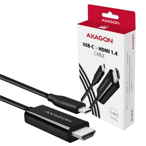 Obrázek AXAGON RVC-HI14C, USB-C -> HDMI 1.4 redukce / kabel 1.8m, 4K/30Hz