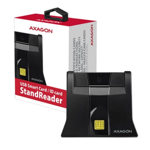 Obrázek AXAGON CRE-SM4, USB externí StandReader čtečka kontaktních karet Smart card (eObčanka)