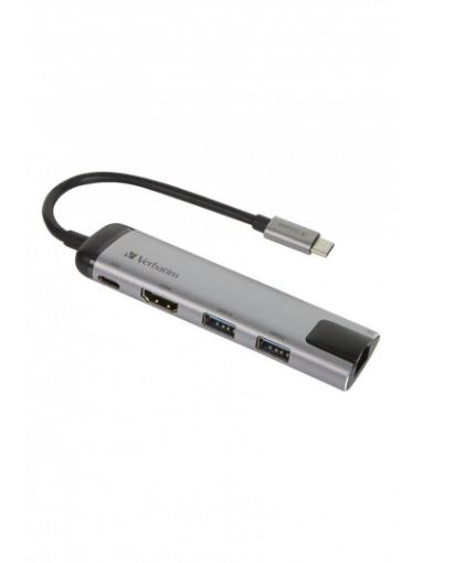 Obrázek Verbatim USB-C dock,2x USB-A, HDMI, gigabitový ethernet