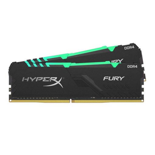 Obrázek Kingston 32GB DDR4-3000MHz CL15 HyperX Fury RGB, 2x16GB