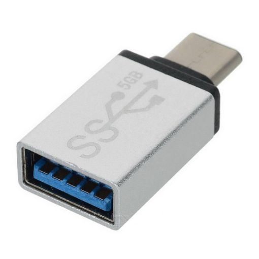 Obrázek PREMIUMCORD Adaptér USB 3.1 C/male - USB 3.0 A/female, stříbrný, OTG