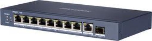 Obrázek Switch 10 portů Gigabit (8x PoE, 2x bez PoE), kapacita 20Gbps, 110W, kov