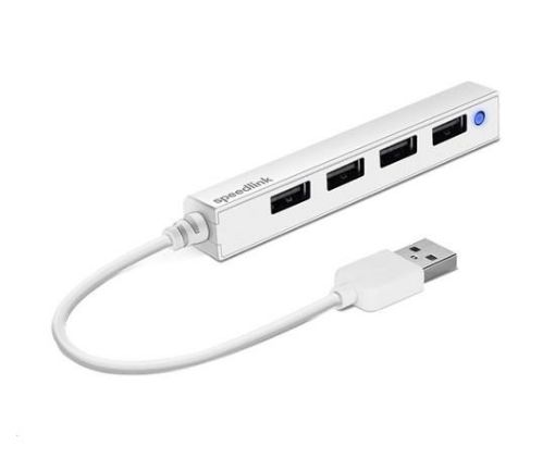 Obrázek SPEED LINK pasivní rozbočovač SNAPPY SLIM USB Hub, 4-Port, USB, bílá