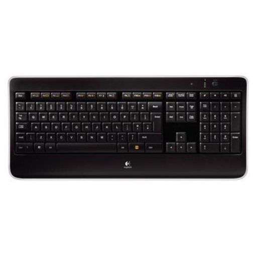 Obrázek Logitech klávesnice Wireless Illuminated Keyboard K800, CZ + SK (vlisováno v ČR), unifying přijímač, černá