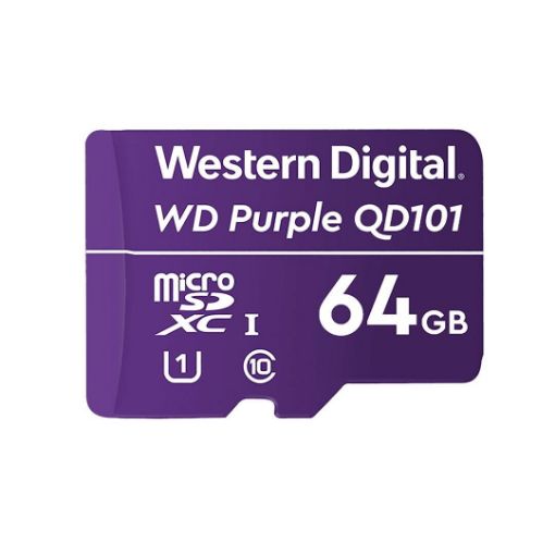 Obrázek WD MicroSDXC karta 64GB Purple WDD064G1P0C Class 10, 16 TBW