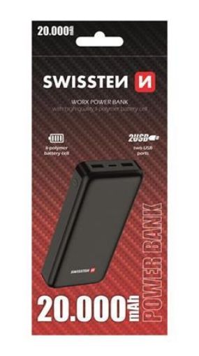 Obrázek SWISSTEN WORX POWER BANK 20000 mAh