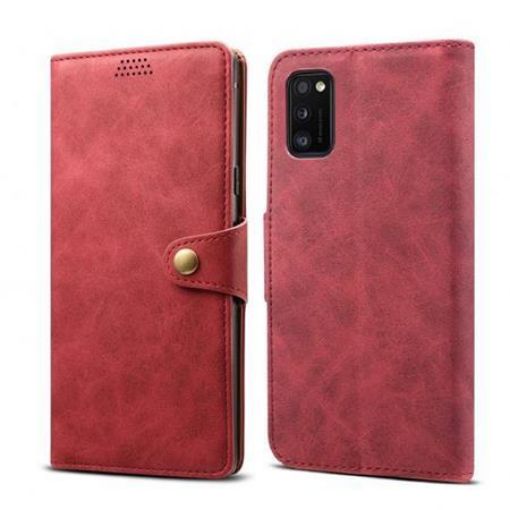 Obrázek Lenuo Leather flipové pouzdro pro Samsung Galaxy A41, červená