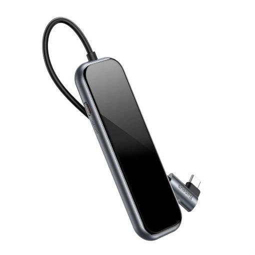 Obrázek Baseus multifunkční HUB USB-C (4* USB 3.0, USB-C PD), šedá