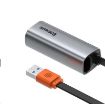 Obrázek Baseus Steel Cannon Series adaptér USB A Gigabit LAN RJ45 adaptér, šedá