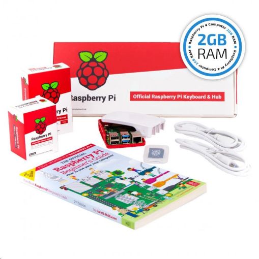 Obrázek Raspberry Pi 4B/2GB Desktop Kit, malinový/bílý