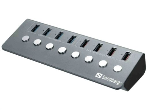 Obrázek Sandberg USB 3.0 Hub, 4x data + 4x nabíjení