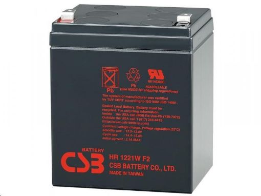 Obrázek CSB 12V 5,1Ah olověný akumulátor HighRate F2 (HR1221WF2)