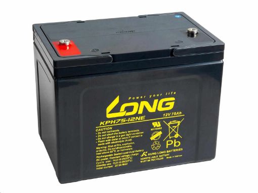 Obrázek Long 12V 75Ah olověný akumulátor Deep Cycle AGM M6 (KPH75-12NE)