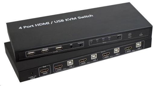 Obrázek Přepínač KVM SpeaKa Professional 4 porty, HDMI