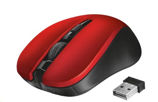 Obrázek TRUST myš Mydo Silent Click Wireless Mouse - red