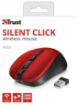 Obrázek TRUST myš Mydo Silent Click Wireless Mouse - red