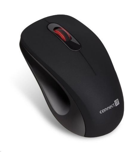 Obrázek CONNECT IT "MUTE" bezdrátová optická tichá myš, USB, (+ 1x AA baterie zdarma), černá