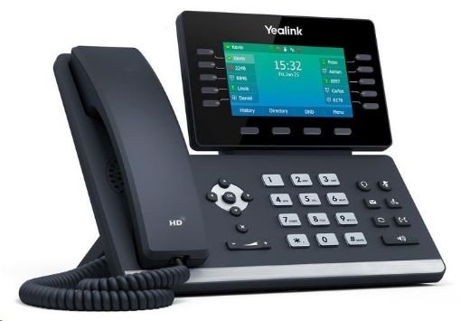 Obrázek Yealink SIP-T54W IP telefon, 4,3" 480x272 LCD, 27 prog tl.,2x10/100/1000,Wi-Fi, Bluetooth,PoE,16xSIP, 1xUSB,bez adaptéru