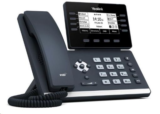 Obrázek Yealink SIP-T53W IP telefon, 3,7" 360x160 LCD, 21 prog tl.,2x10/100/1000,Wi-Fi, Bluetooth,PoE,12xSIP, 2xUSB,bez adaptéru