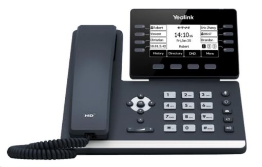 Obrázek Yealink SIP-T53 IP telefon, 2,8" 320x240 LCD, 8 prog tl.,2x10/100/1000, PoE,12xSIP, 1xUSB,bez adaptéru