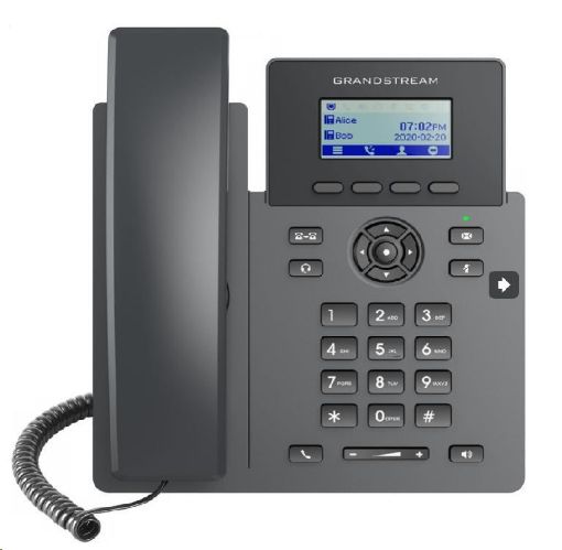 Obrázek Grandstream GRP2601P [VoIP telefon - 2.21" 132 x 48 grafický,  2x SIP účet, 2x RJ45 10/100 Mbps, PoE]