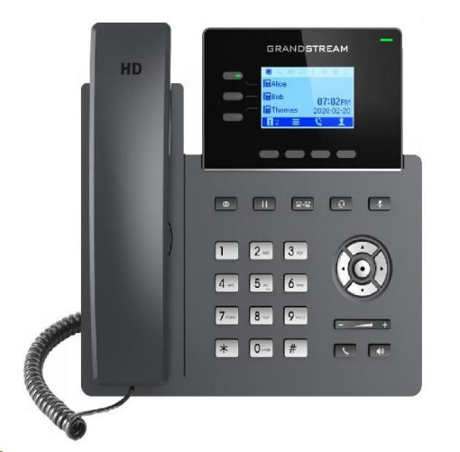 Obrázek Grandstream GRP2603 [VoIP telefon - 2.48" 132 x 64 grafický,  6x SIP účet, 2x RJ45 10/100/1000 Mbps]