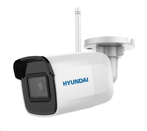 Obrázek HYUNDAI IP kamera 2Mpix, H.265+, 25 sn/s, obj. 2,8mm (110°), DC12V, audio in, IR 30m, IR-cut,Wi-Fi, WDR digit, mSD, IP66