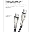 Obrázek Baseus Cafule Series nabíjecí / datový kabel USB-C samec na USB-C samec s kovovými koncovkami 100W 1m, bílá